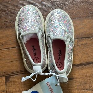 Cat & Jack baby glitter girl slip on shoes